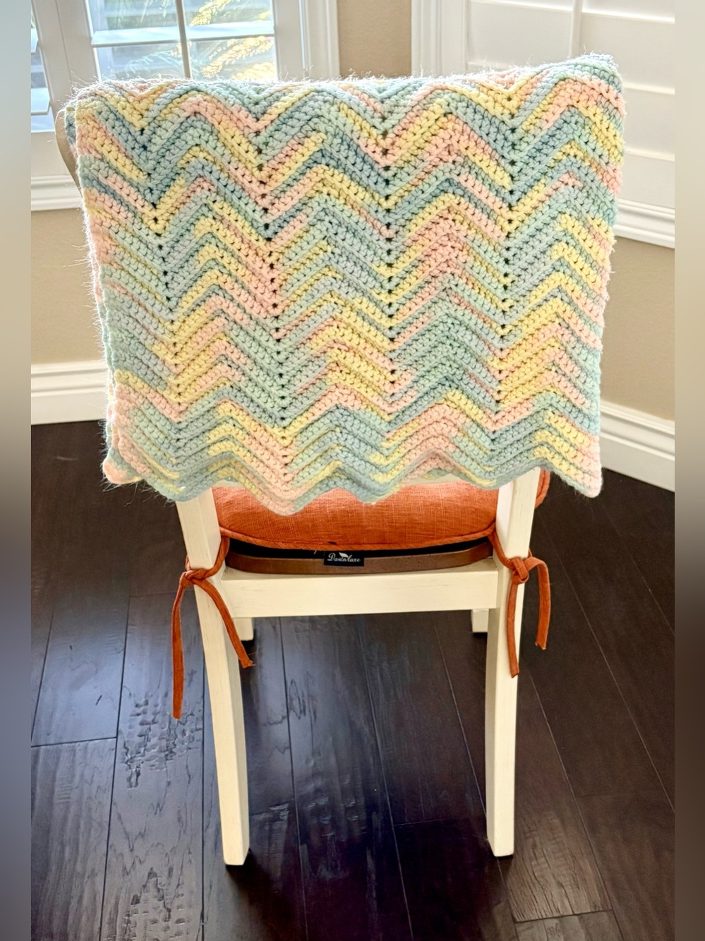 💕 BEAUTIFUL HAND KNIT BABY BLANKET QUILT 💕